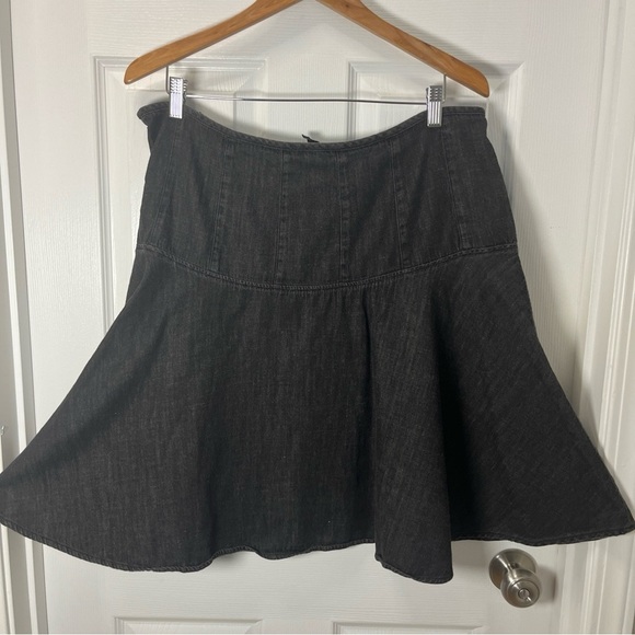 Lauren Ralph Lauren Vintage Flare Denim Skirt size 14 - Picture 1 of 10